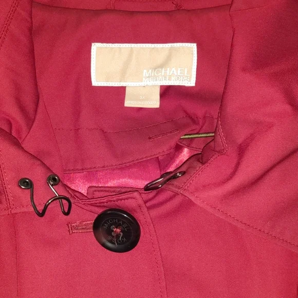 Michael Kors Red Trench Coat - Picture 3 of 8